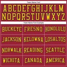 Загрузить изображение в средство просмотра галереи, Custom Maroon Black-Gold Authentic Throwback Basketball Jersey