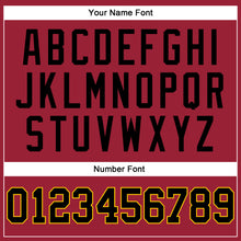 Загрузить изображение в средство просмотра галереи, Custom Maroon Black-Gold Authentic Throwback Basketball Jersey