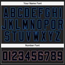 Загрузить изображение в средство просмотра галереи, Custom Black Powder Blue-Orange Baseball Jersey