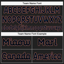 Загрузить изображение в средство просмотра галереи, Custom Black Powder Blue-Orange Baseball Jersey