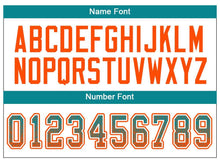 Load image into Gallery viewer, Custom Aqua Orange-White Drift Fashion Football Jersey