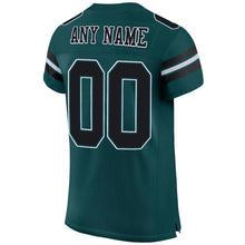 Load image into Gallery viewer, Custom Midnight Green Black-White Mesh Authentic Football Jersey