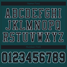 Load image into Gallery viewer, Custom Midnight Green Black-White Mesh Authentic Football Jersey