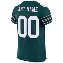 Load image into Gallery viewer, Custom Midnight Green White-Black Mesh Authentic Football Jersey