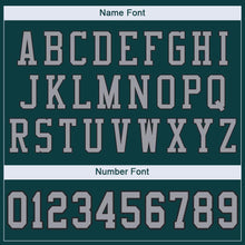 Laden Sie das Bild in den Galerie-Viewer, Custom Midnight Green Light Gray-Black Mesh Authentic Football Jersey