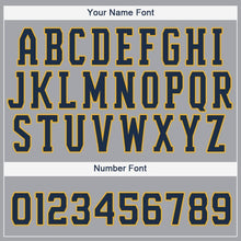 Загрузить изображение в средство просмотра галереи, Custom Gray Navy-Gold Baseball Jersey