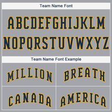 Загрузить изображение в средство просмотра галереи, Custom Gray Navy-Gold Baseball Jersey