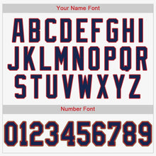 Laden Sie das Bild in den Galerie-Viewer, Custom White Navy-Red Baseball Jersey