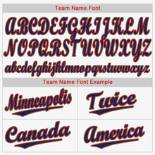 Laden Sie das Bild in den Galerie-Viewer, Custom White Navy-Red Baseball Jersey