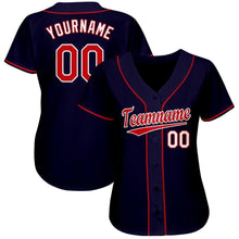 Загрузить изображение в средство просмотра галереи, Custom Navy Red-White Baseball Jersey