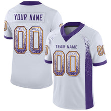 Charger l'image dans la galerie, Custom White Purple-Gold Drift Fashion Football Jersey