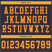 Загрузить изображение в средство просмотра галереи, Custom Navy Gold-Red Mesh Authentic Football Jersey