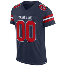 Загрузить изображение в средство просмотра галереи, Custom Navy Red-White Mesh Authentic Football Jersey