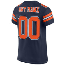 Загрузить изображение в средство просмотра галереи, Custom Navy Orange-White Mesh Authentic Football Jersey