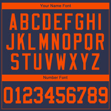 Загрузить изображение в средство просмотра галереи, Custom Navy Orange Authentic Baseball Jersey
