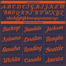 Загрузить изображение в средство просмотра галереи, Custom Navy Orange Authentic Baseball Jersey
