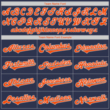 Laden Sie das Bild in den Galerie-Viewer, Custom Navy Orange-White Authentic Baseball Jersey