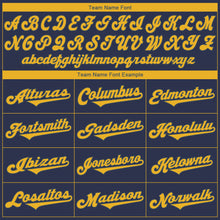 Загрузить изображение в средство просмотра галереи, Custom Navy Gold Authentic Baseball Jersey