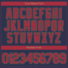 Загрузить изображение в средство просмотра галереи, Custom Navy Red-Old Gold Authentic Baseball Jersey