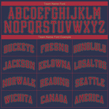 Загрузить изображение в средство просмотра галереи, Custom Navy Red-Old Gold Authentic Baseball Jersey