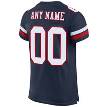 Загрузить изображение в средство просмотра галереи, Custom Navy White-Red Mesh Authentic Football Jersey
