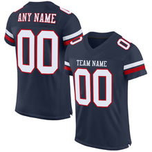 Загрузить изображение в средство просмотра галереи, Custom Navy White-Red Mesh Authentic Football Jersey