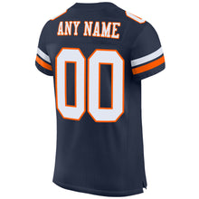 Загрузить изображение в средство просмотра галереи, Custom Navy White-Orange Mesh Authentic Football Jersey