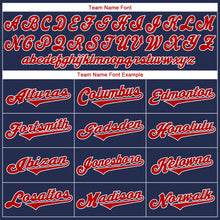 Загрузить изображение в средство просмотра галереи, Custom Navy Red-White Authentic Throwback Rib-Knit Baseball Jersey Shirt