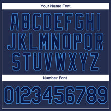 Загрузить изображение в средство просмотра галереи, Custom Navy Navy-Powder Blue Authentic Throwback Rib-Knit Baseball Jersey Shirt