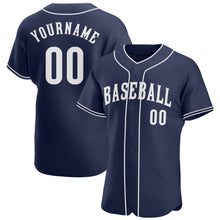 Загрузить изображение в средство просмотра галереи, Custom Navy White Authentic Baseball Jersey