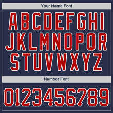 Загрузить изображение в средство просмотра галереи, Custom Navy Red-White Authentic Baseball Jersey