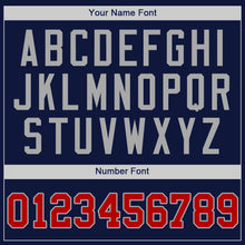 Загрузить изображение в средство просмотра галереи, Custom Navy Red-Gray Authentic Baseball Jersey