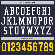 Charger l'image dans la galerie, Custom Stitched Navy Gold-White Sports Pullover Sweatshirt Hoodie