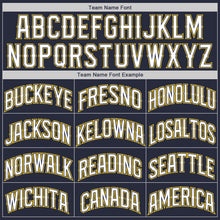 Charger l'image dans la galerie, Custom Stitched Navy Gold-White Sports Pullover Sweatshirt Hoodie