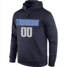 Load image into Gallery viewer, Custom Stitched Navy Gray-Blue Sports Pullover Sweatshirt Hoodie