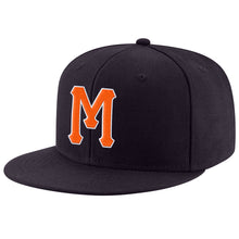 Загрузить изображение в средство просмотра галереи, Custom Navy Orange-White Stitched Adjustable Snapback Hat