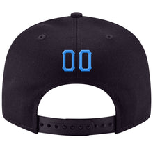 Загрузить изображение в средство просмотра галереи, Custom Navy Powder Blue-Gold Stitched Adjustable Snapback Hat