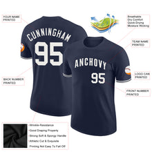 Загрузить изображение в средство просмотра галереи, Custom Navy White Performance T-Shirt