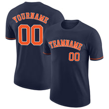 Загрузить изображение в средство просмотра галереи, Custom Navy Orange-White Performance T-Shirt