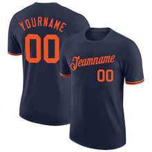 Загрузить изображение в средство просмотра галереи, Custom Navy Orange Performance T-Shirt