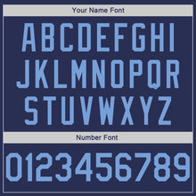 Загрузить изображение в средство просмотра галереи, Custom Navy Light Blue Authentic Throwback Rib-Knit Baseball Jersey Shirt