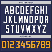 Загрузить изображение в средство просмотра галереи, Custom Navy Gold-White Authentic Throwback Rib-Knit Baseball Jersey Shirt