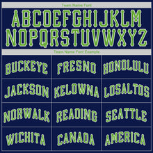 Laden Sie das Bild in den Galerie-Viewer, Custom Navy Neon Green-White Authentic Baseball Jersey