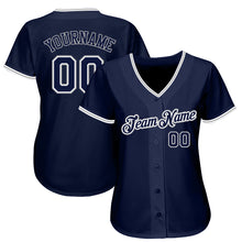 Загрузить изображение в средство просмотра галереи, Custom Navy Navy-Gray Authentic Baseball Jersey