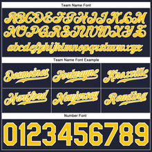 Загрузить изображение в средство просмотра галереи, Custom Navy Gold-White Authentic Throwback Basketball Shorts