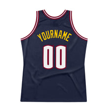 Charger l'image dans la galerie, Custom Navy White-Maroon Authentic Throwback Basketball Jersey