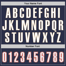 Charger l'image dans la galerie, Custom Navy White-Orange Authentic Throwback Basketball Jersey