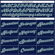 Загрузить изображение в средство просмотра галереи, Custom Navy Gray-Teal Authentic Baseball Jersey