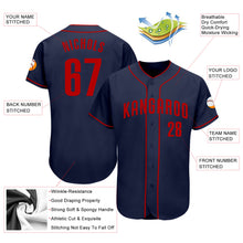 Загрузить изображение в средство просмотра галереи, Custom Navy Red Authentic Baseball Jersey