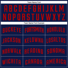 Загрузить изображение в средство просмотра галереи, Custom Navy Red Authentic Baseball Jersey